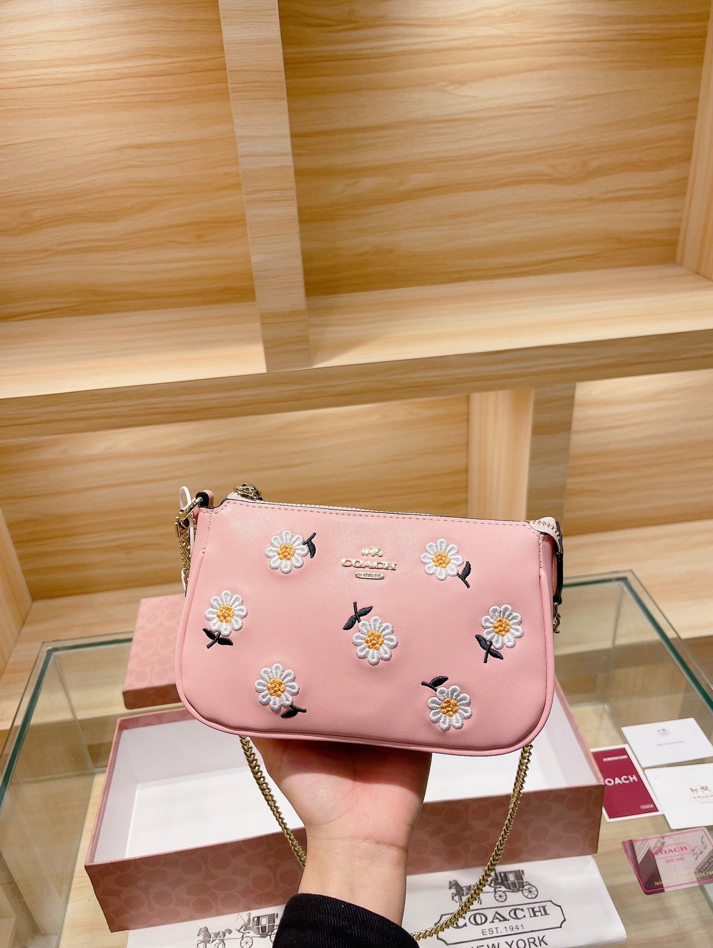 

luxury handbag fashion women crossbody bag favorite design logo chain clutch leather handbags bags wallet - l1207, Red;black