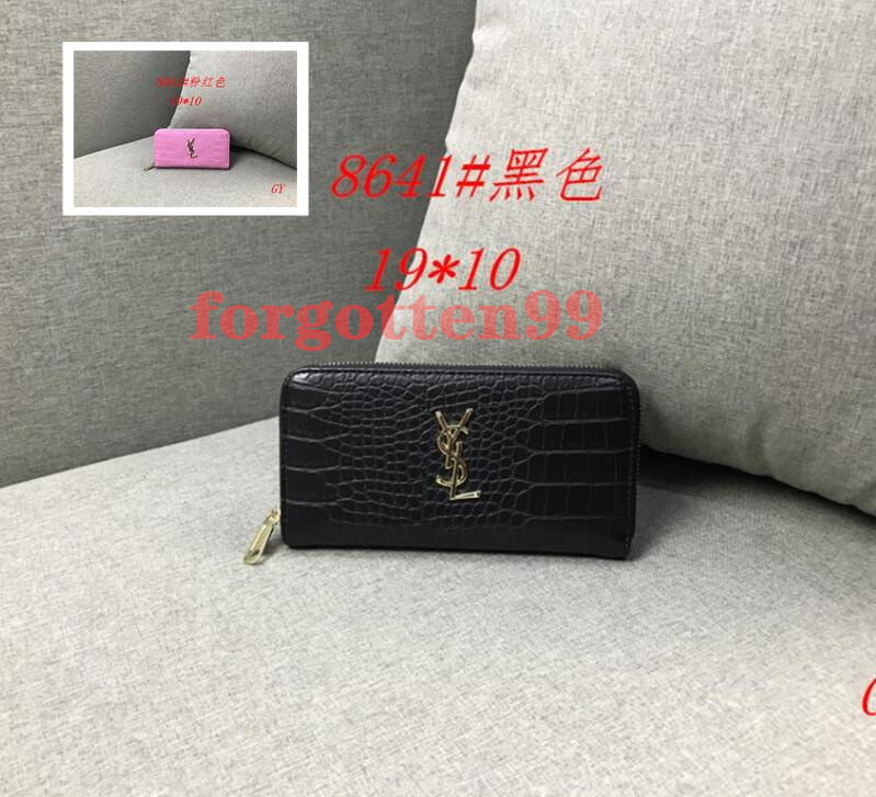 

37 sell ysl women high quality leather wallet purse Clutch Coin Purse Business card holder Credit card package Key case Bank card package, Black;brown