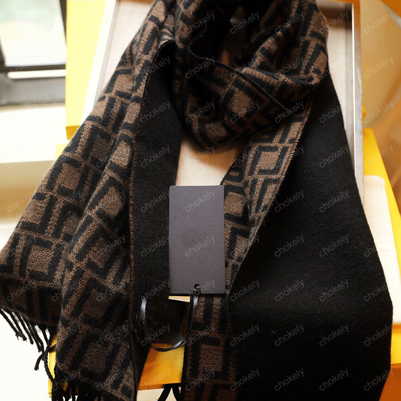 

Soft Scarf F Letter Winter Designer Scarfs Men Women Luxury Mens Cashmere Designers Scarvs Designers Head Scarf With Tassels D2112274Z