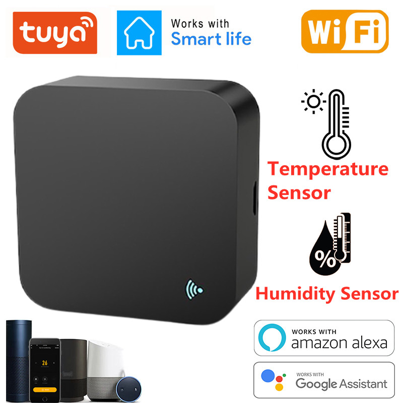 

Tuya Smart Wifi IR Remote Control with Temperature and Humidity Sensor for Air Conditioner TV DVD AC Work with Alexa Google Home