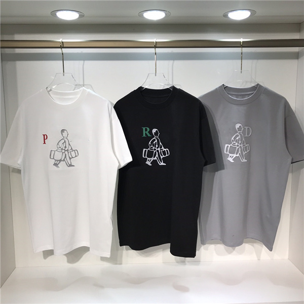 

Mens T Shirts Color Reflective Three-Dimensional Concave-Convex Embossing Process Over Size Drop Sleeve Version Women Fashion T-Shirt High Quality Breathable Tee, White