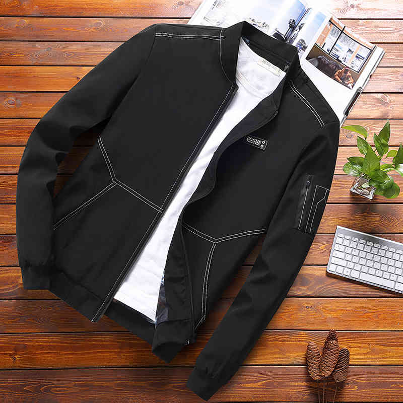 

2021 new et spring and autumn coat baseball suit korean fashion men's large student, Black;brown