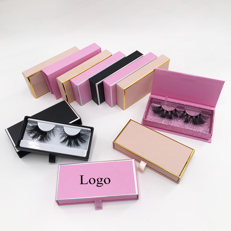

High Quality Push-pull hard magnetic Lash box Custom Eyelash Packaging Lashes3d Wholesale Vendor 25mm Fluffy 5D False Eyelashes Handmade Mink Lashes