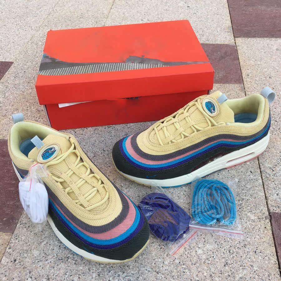 

2021 Released Authentic Sean Wotherspoon x 1/97 VF SW Hybrid Men Women Outdoor Shoes Corduroy Rainbow Sports Sneakers With Box 36-47