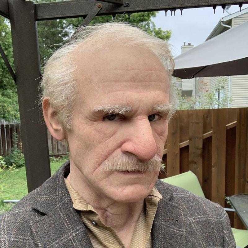 

Party Masks Old Man Scary Cosplay Full Head Latex Halloween Funny Helmet Real