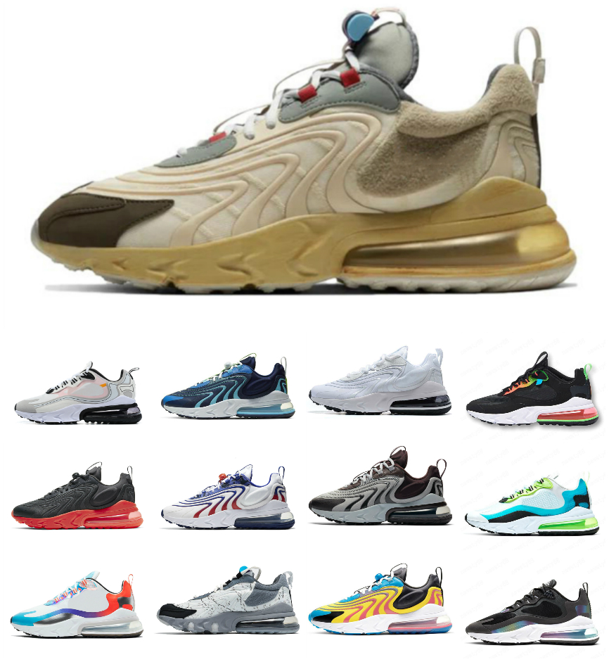 

Fashion Mens 270 React Eng Women Running Shoes 270s USA Travis Scotts Cactus Trails Brown Black Sapphire Volt Pink Neon Univeristy Red Joggi