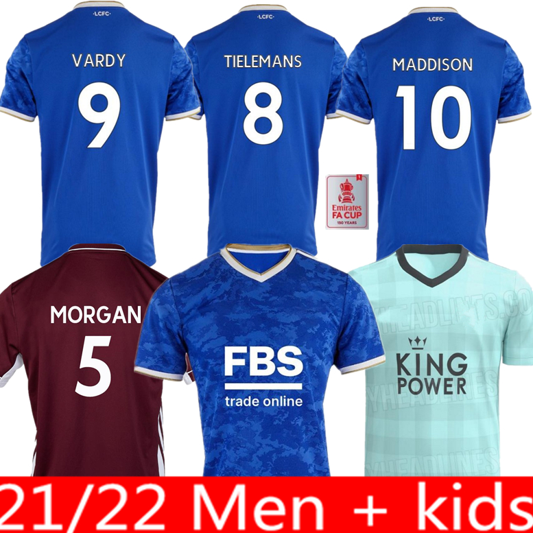 

21 22 Leicester soccer jerseys 2021 2022 CITY VARDY MADDISON TIELEMANS NDIDI camiseta de fútbol men Kits+kids kits maillot de football shirt top, 17