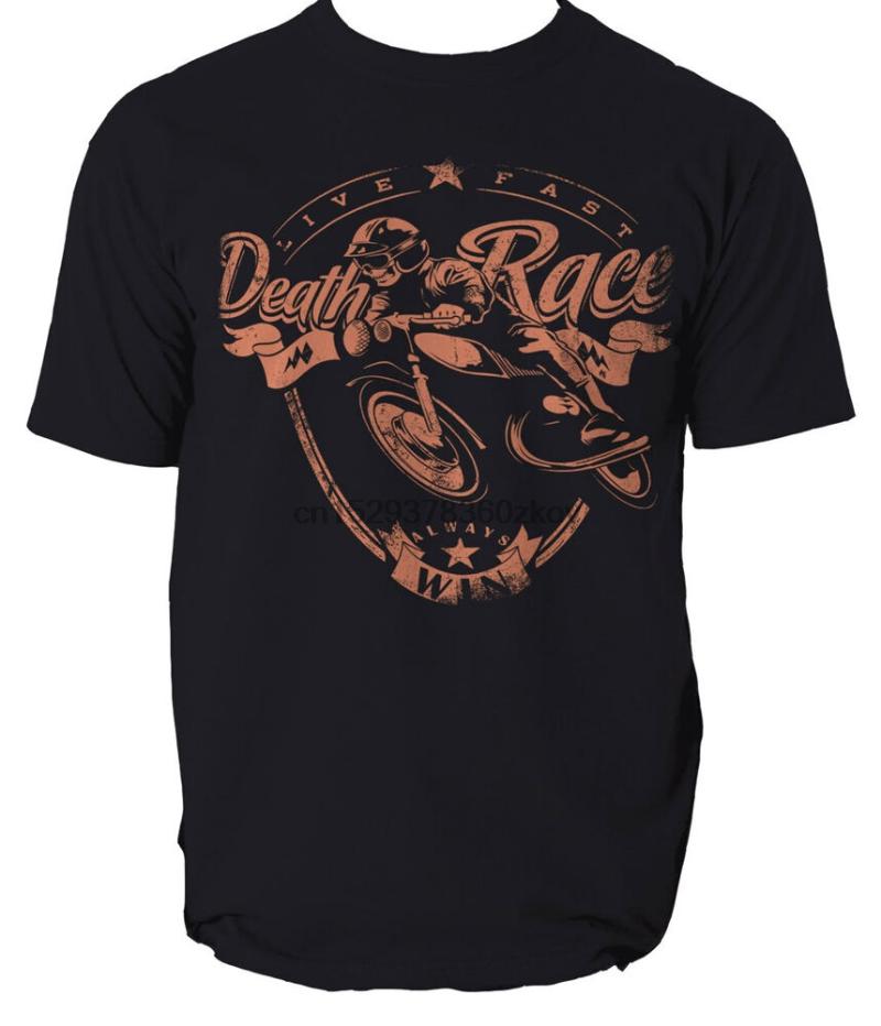 

Men's T-Shirts Death Race T Shirt Retro Vintage Motorcycle Motor Cars Sport Mens T-shirt Tee, Bk