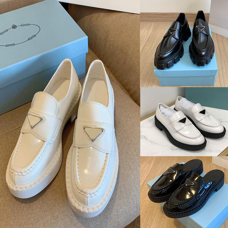 

Slippers Designer womens loafer Top Quality Mules Classic Platform Casual Shoes Women Slippers Black White Fashion Genuine Leather thick Soles Flats