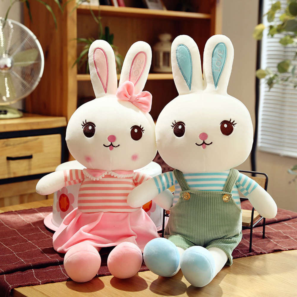 

Plush toy rabbit rogue little white doll big pillow girl children's company gift, Blue