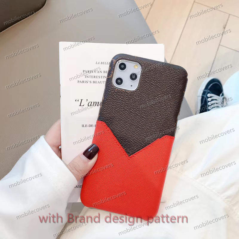 

Fashion Leather Card Slots Phone Cases For iPhone 13pro max case 12PRO 13pro 11Pro MAX X XS Max XR 8 7 Plus Case Cover 12promax Case, Brown gird
