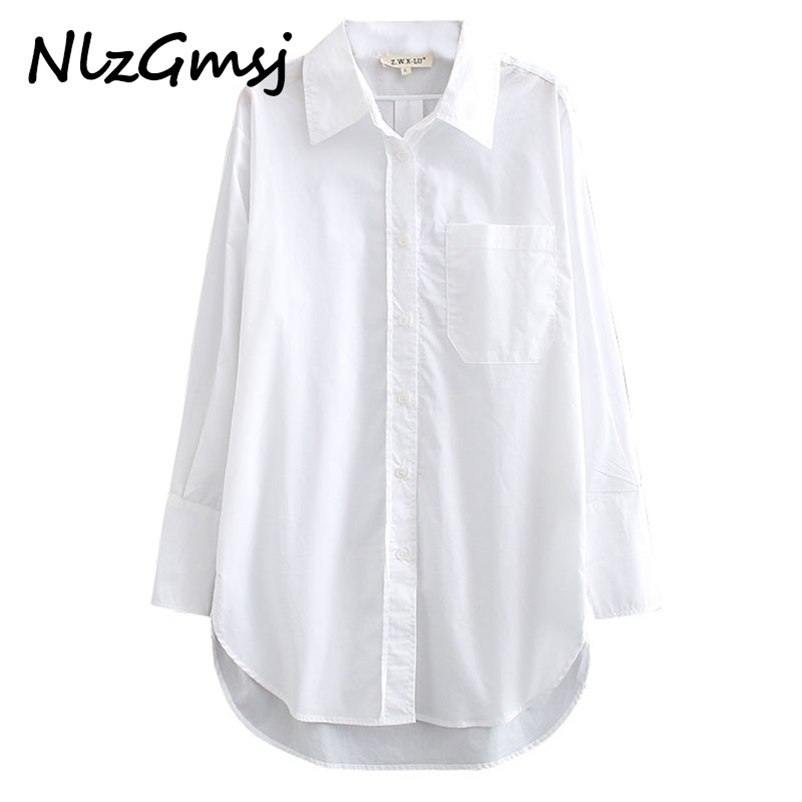 

england style office lady white loose za blouse women blusas mujer de moda simple shirt womens tops and 210628, As picture