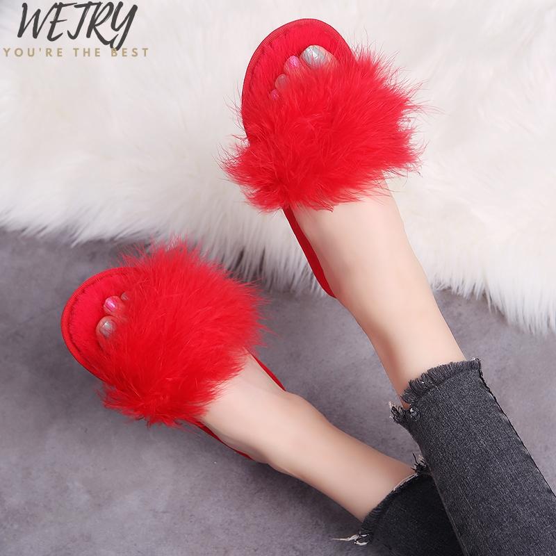 

Slippers 2021 Spring Summer Autumn Winter Home Cotton Plush Women Indoor Floor Flat Shoes Zapatos De Mujer, Black