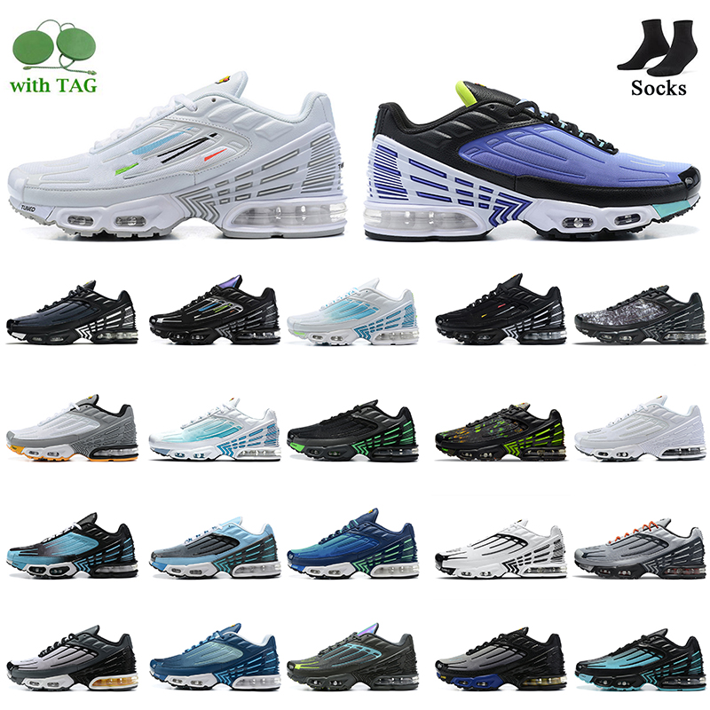 

Men Designer Trainers Women Mens Tn 3 Plus Running Shoes Ghost Green Aqua Laser Blue Obsidian Mesh Triple White Crater Multi Black Iridescent Sports Sneakers, A36 39-45 (5)