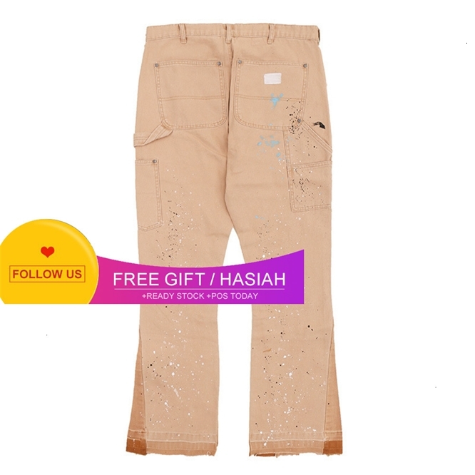 

American Hip Gallery Hop High Street Worn White Contrast Splash Ink Print Micro Ra Jeans Uh0q, Blue
