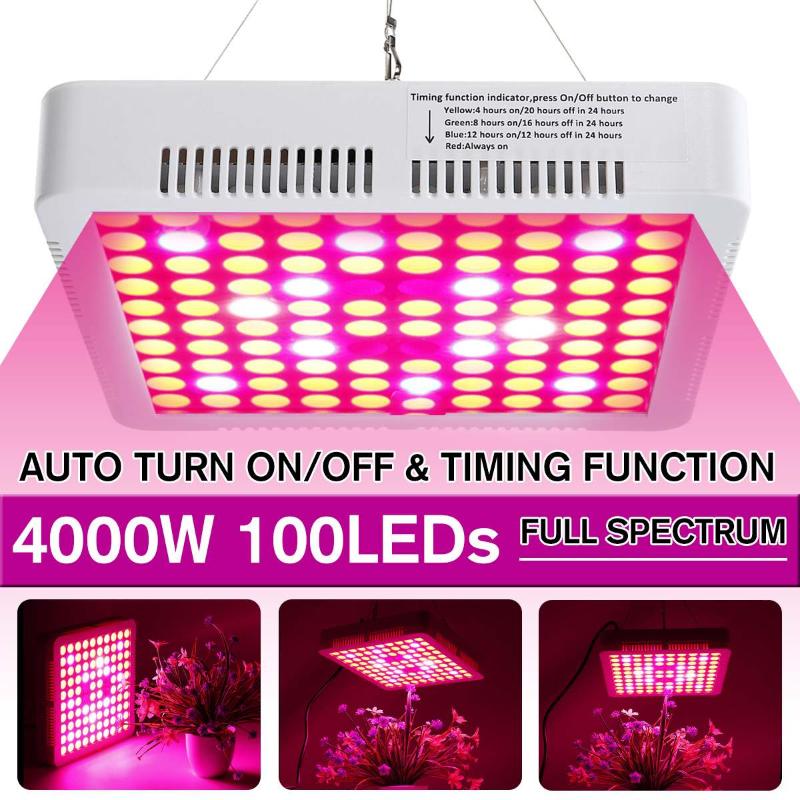

Grow Lights 4000W LED Lamp Panel Hydroponic Plant Growing Full Spectrum For Veg Flower Indoor AC85-265V