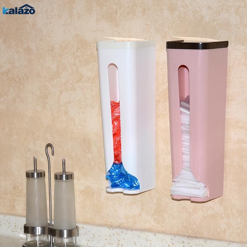 

Storage Bottles & Jars Kitchen Garbage Bag Box Plastic Shopping Wall Rack