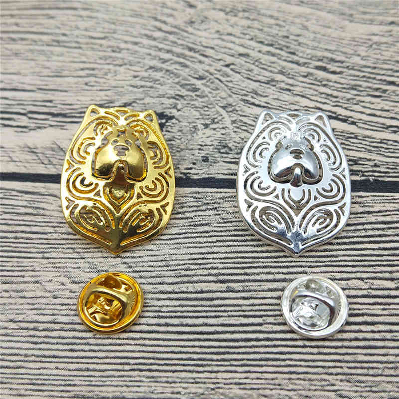 

Chow and Pins Trendy Animal Metal Suit Brooches Men Fashion Pet Jewellery