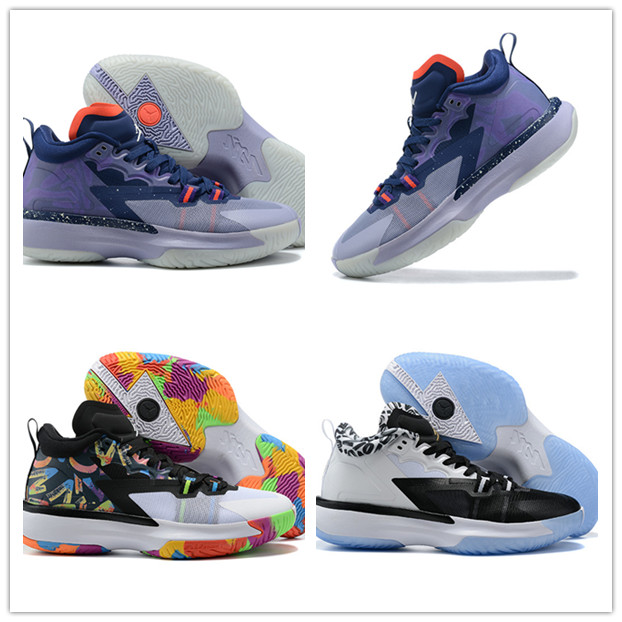 

2021 Fashion White Color Jumpman Zion 1 PF Mens Basketball Shoes For High Quality Black And Light Purple Sports Sneakers US 40-46