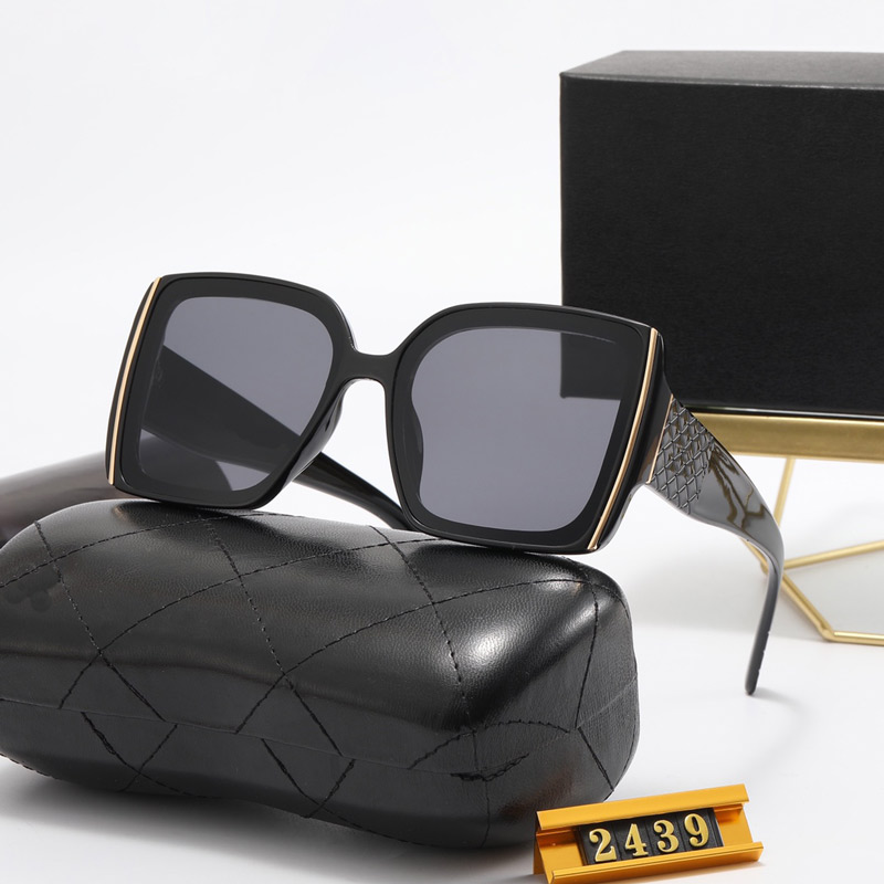 

2439 Luxury Brand UV400 Square Frame Sunglasses Mens Women Fashion Cycling Driving Goggles Designer Retro Aviator Glass Fishing Polarized Glasses With Case Box