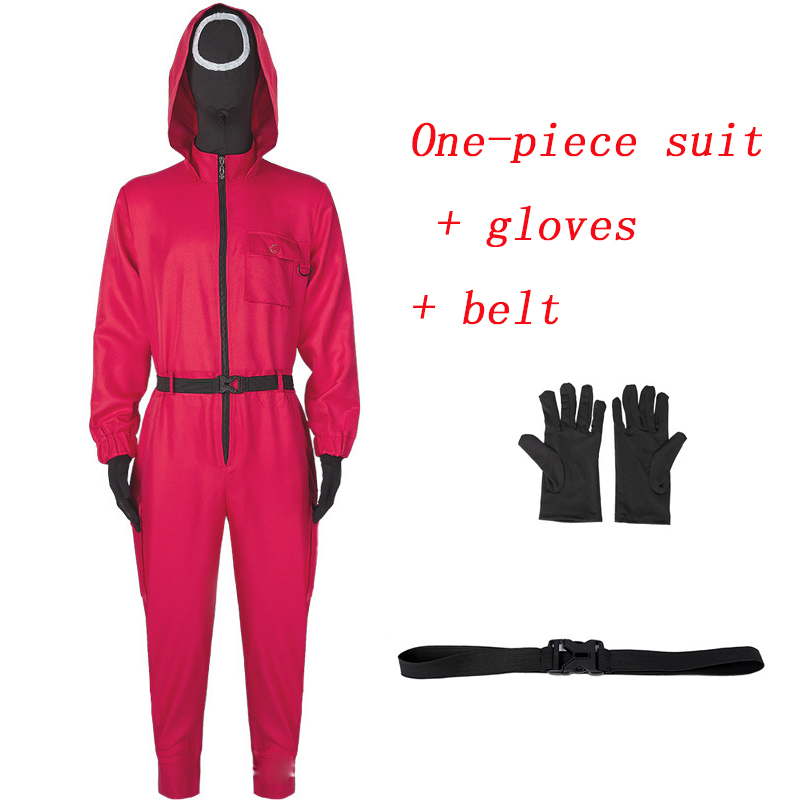 

TV Squid Game Same Paragraph Cosplay Mask Square Circle Triangle Halloween Survive One-piece Suit Unisex Adult Costume Prop