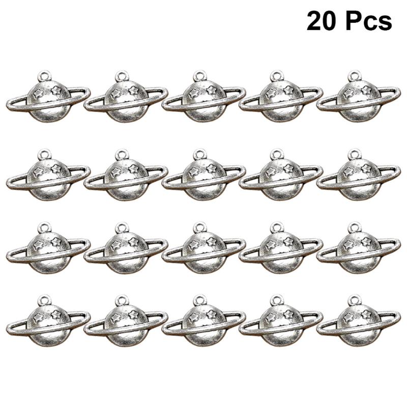 

Charms 20pcs Alloy Planet Shape Pendants DIY Jewelry Making Accessory For Necklace Bracelet, Bronze;silver