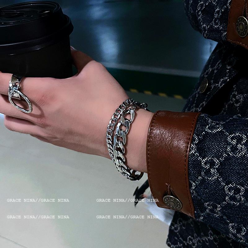 

Link, Chain Hip-hop Men Cuban Bracelet Ins Simple Jewerly For Women Allory Making Supplier Wholesale Bulk Drop Gift