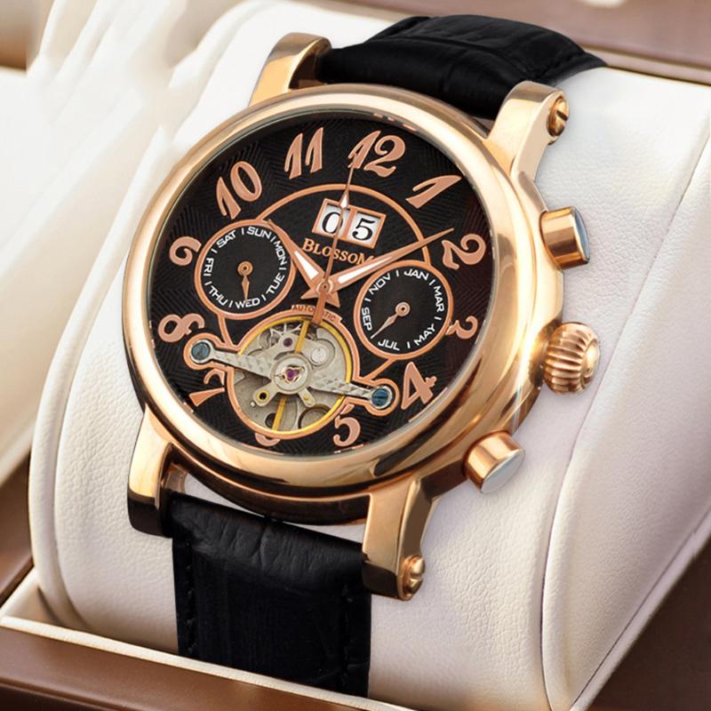 

Wristwatches Retro Watch Men Automatic Mechanical Watches Miyota Movement 41mm Gold Stainless Steel Luminous Waterproof Vintage, C3
