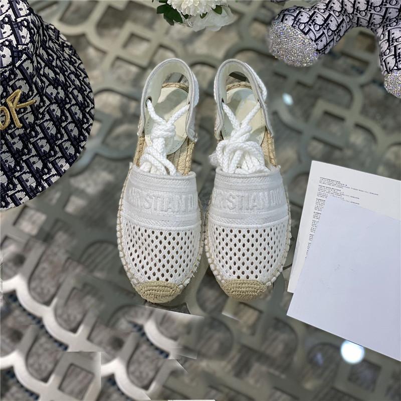 

Sandals Straw Shoes Fisherman's Three Dimensional Embroidered Cloth Women's Casual Luxury Designer's Size 35-41, Black