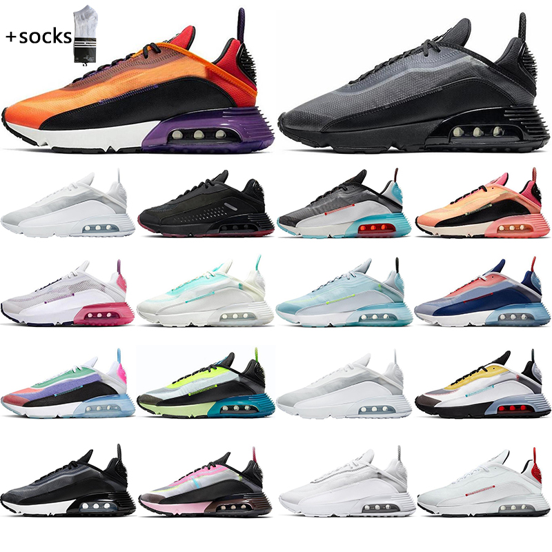 

with free socks 2090 running shoes for women and men Magma Orange Bleached USA Black Volt Blue 2090s mens trainers sports sneakers eur 36-45, A3 usa 40-45