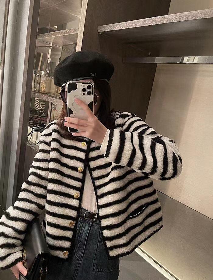 

Women' Wool & Blends Zk2091 Fashion Women Coats Jackets 2021 Runway Luxury European Design Party Style Clothing, Black