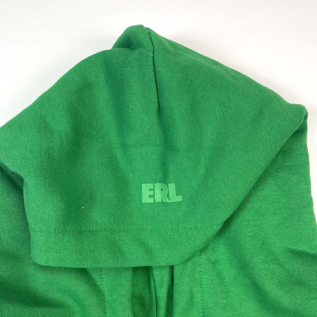 

swirl Hoodie loose stitching ERL Hoodie sweater high street style vibe style far hooded trend, Black