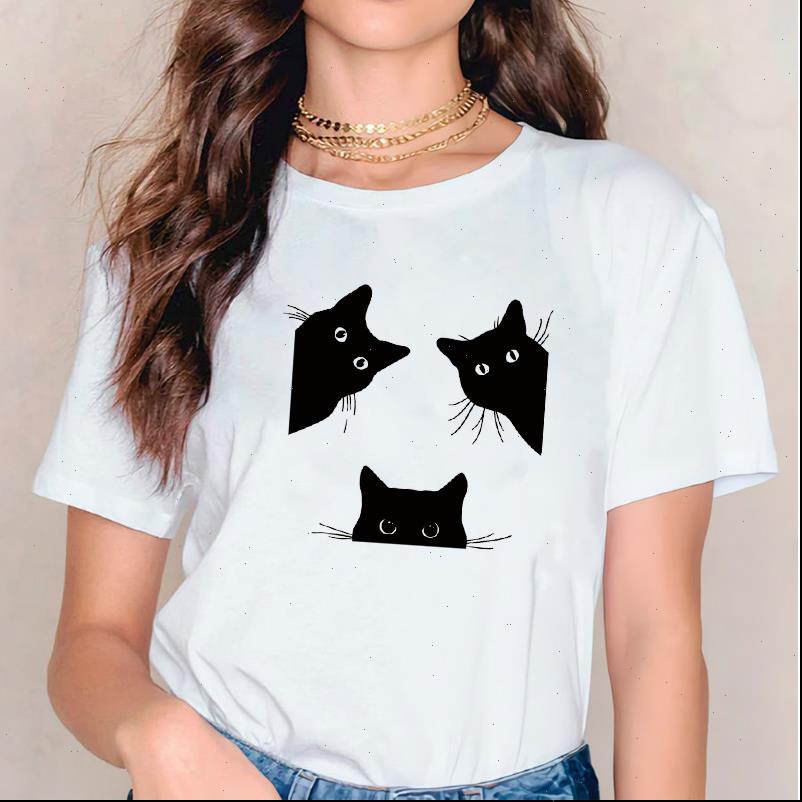 

funny face cartoon cute kawaii women clothes 90s print graphic tee, White