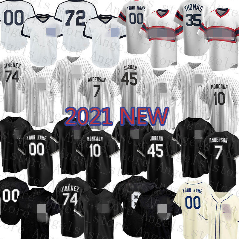 

Chicago Baseball Jersey White Sox Custom 74 Eloy Jimenez 45 Michael 7 Tim Anderson 8 Bo Jackson 10 Yoan Moncada 55 Carlos Rodon 30 Delmonico Black, Custom(baiwa 2020 retro
