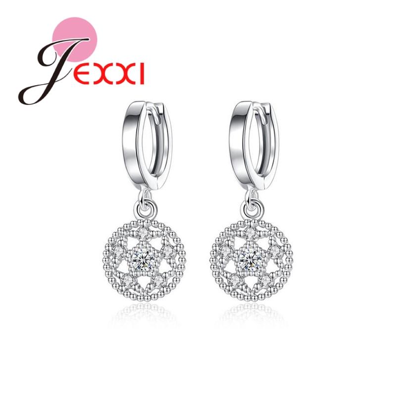 

Fashion Gift Lady Earring Party Jewelry Drop Earrings 925 Silver Rhinestones For Women Brincos Dangle & Chandelier