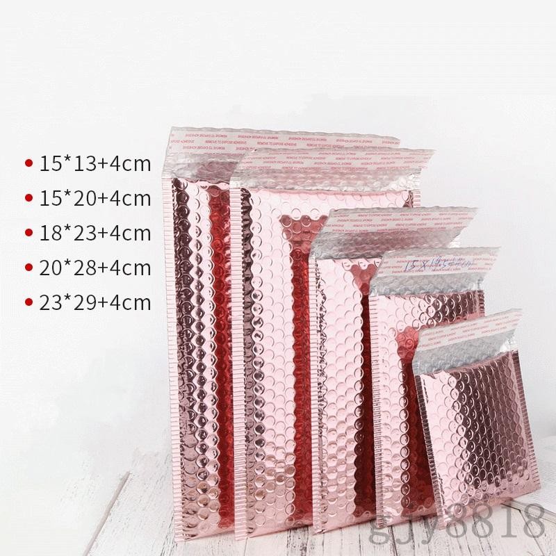 

Rose Gold Bubble Envelope Package Bag Rose Gold Foil Shockproof Bubble Mailer Gift Packaging Wedding Favor Bag Multisize
