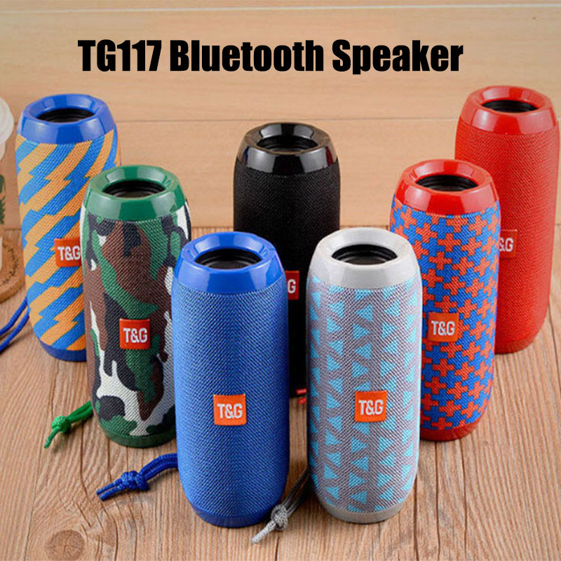 

Dropship TG117 Wireless Bluetooth Speaker Portable Plug-in Card Outdoor Sports Audio Double Horn Waterproof Speakers 7Colors with Good Quality