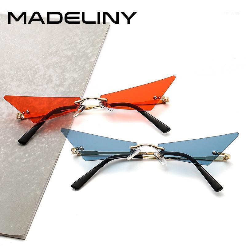 

Sunglasses MADLEINY Personality Small Frame Women Vintage Alloy Ocean Lenses Sun Glasses Female Fashion Accessory MA4341