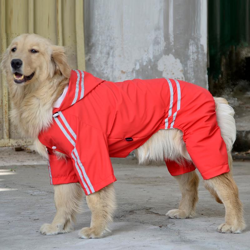 

Dog Apparel Raincoat For Dogs Waterproof Coat Reflective Clothes Large Labrador 3XL-7XL 4 Colors