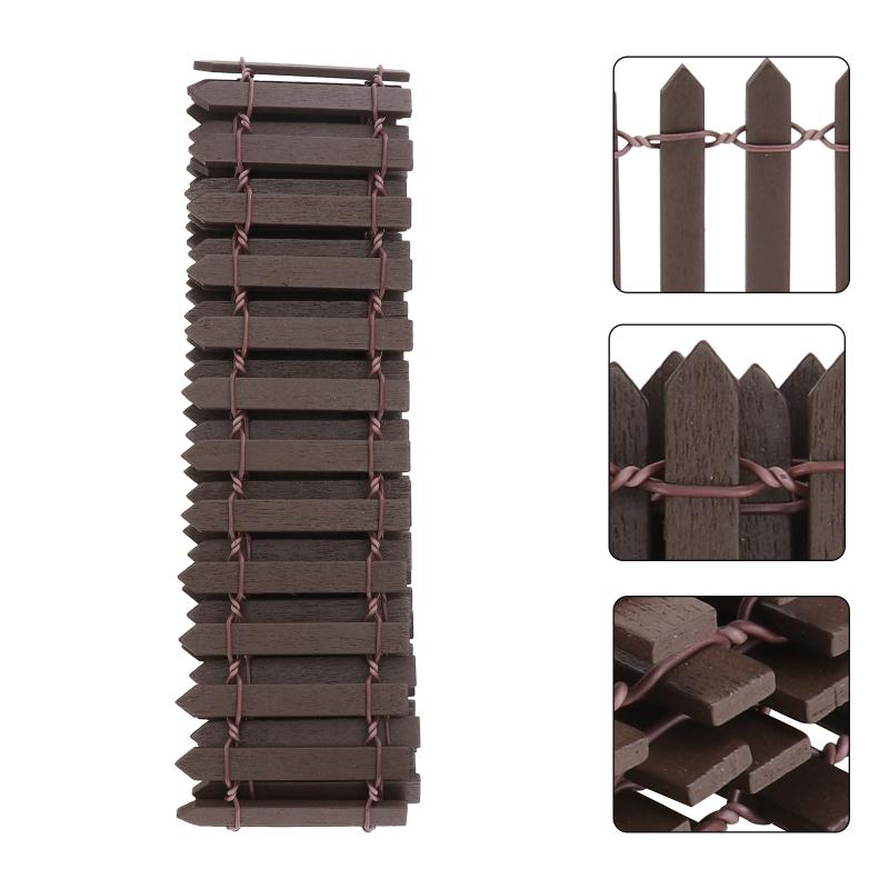 

Christmas Decorations 100cm X 5cm Mini Small Wood Fence DIY House Fairy Garden Micro Plant Pot Decor Bonsai Terrarium Ornament (Coffee)