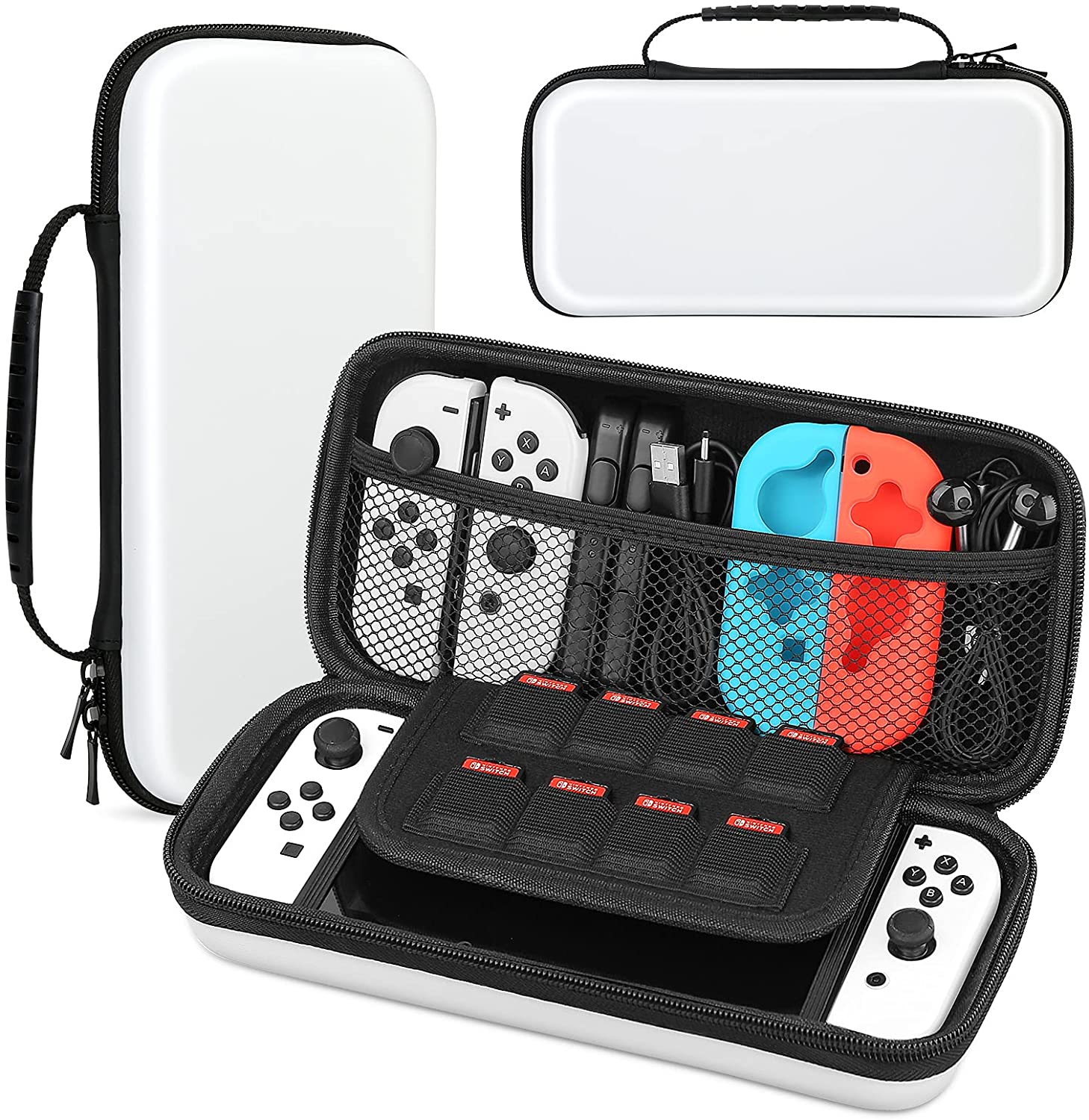 

Carrying Case Compatible with Nintendo Switch OLED Model, Hard Shell Portable Travel Cover Pouch Game Accessories