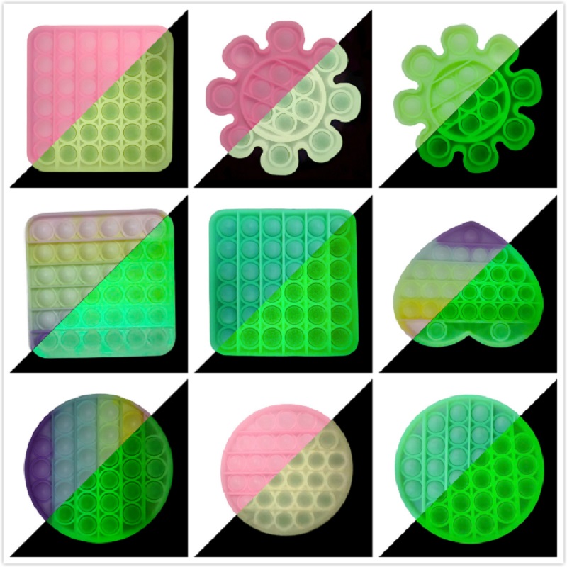 

Pop It Glow In The Dark Pops Figet Toys Push Bubble Fidget Sensory Toy Autism Special Needs Stress Reliever Anti Stresses