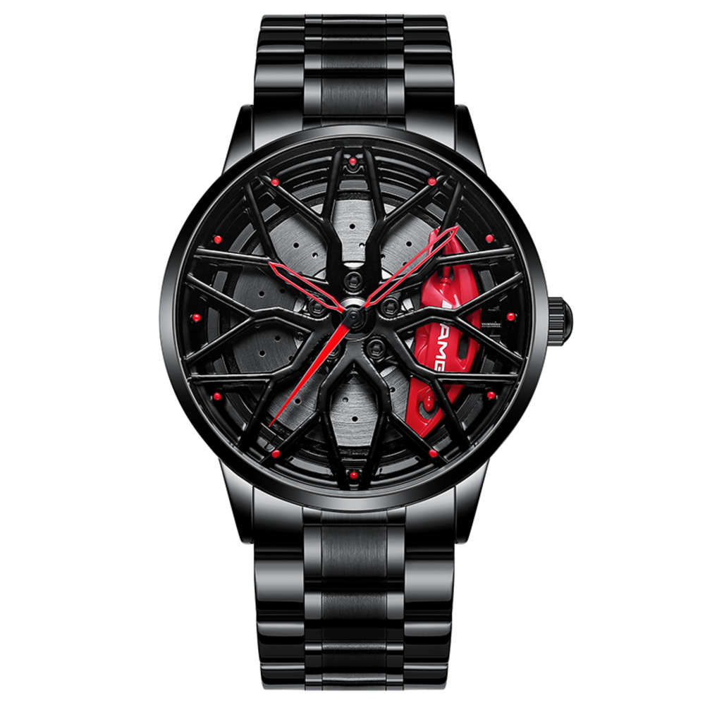 

NEKTOM TE-37 Car Wheel Watch Men Quartz Watch Drop Shipping Luxury men wrist Watch, Slivery;brown