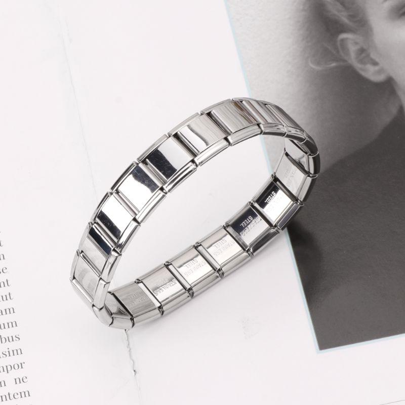 

Bangle Stainless Steel Elastic Stretch Chain Link Wristbands Bracelets Fashion Jewelry