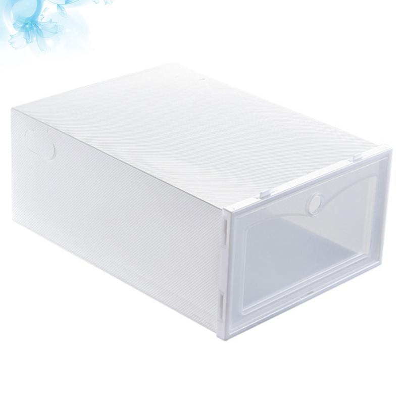 

6Pcs 33x23x13cm Shoes Case Thicken Box Style Shoe Storage White Disposable Covers