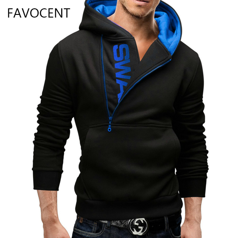 

Men's Hoodies & Sweatshirts FAVOCENT Hoodie Oblique Zipper Solid Color Men Fashion Letter Tracksuit Male Sweatshirt Hoody Mens Pur, Black red