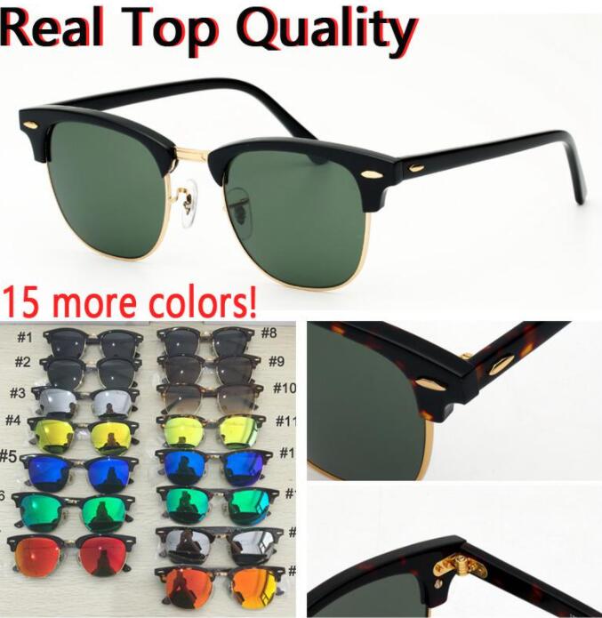 

Designer mens women sunglasses club sun uv protection glass lenses with black or brown leather case, all retailing packages 3016