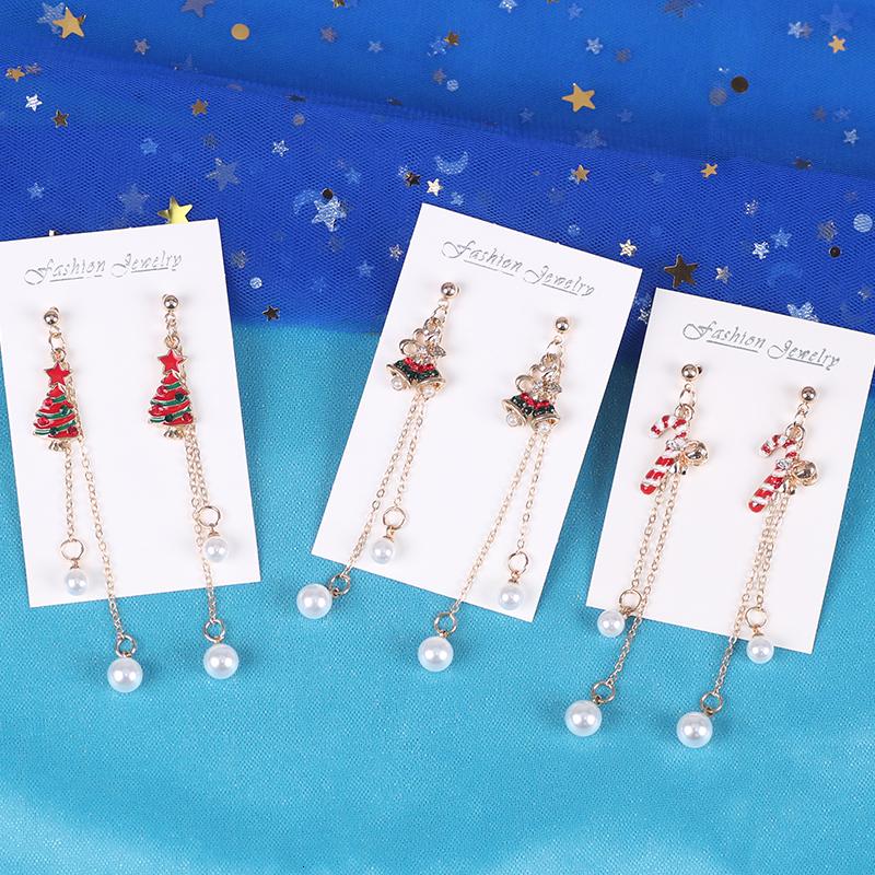 Christma Earring For Women Girl Christmas Tree Candy Bell Cute Fashion Ball Pendant Earrings Jewelry Gifts 2021 Drop Stud-image-683589589
