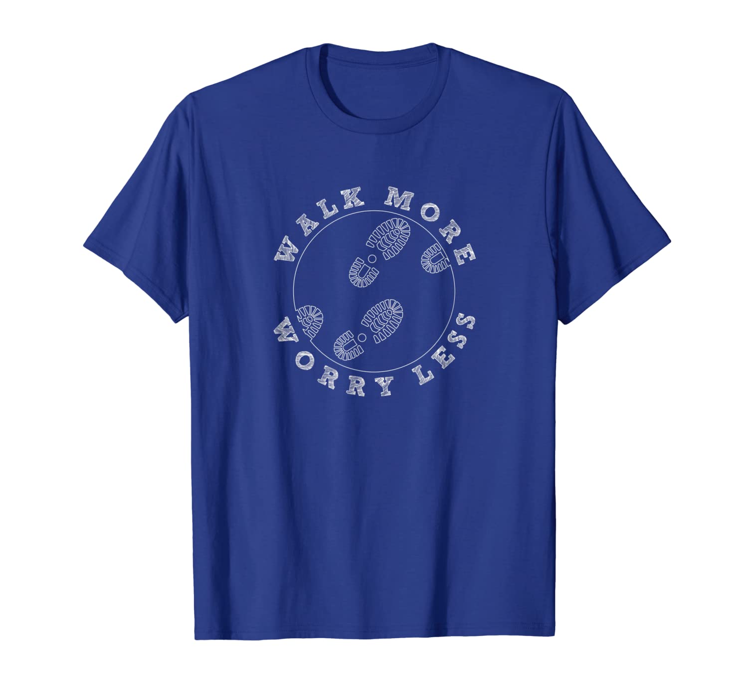 

walk more worry less tshirt gift funny walker tee, White;black