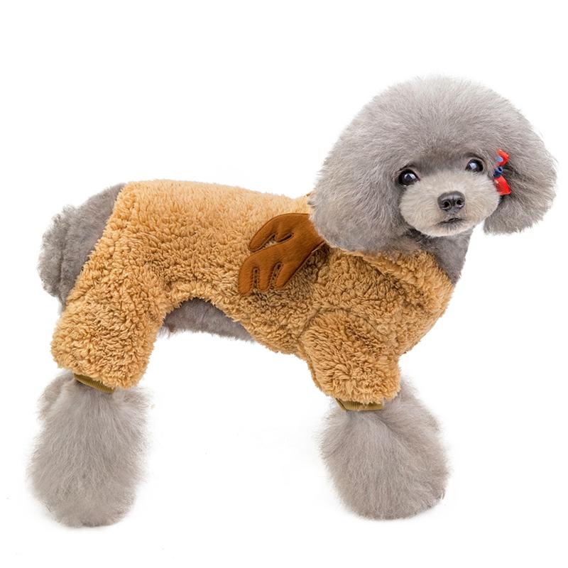 

Dog Apparel Winter Jacket Puppy Clothes Pet Outfits Fleece Costume Warm Thickening Cute Elk For